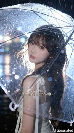 Ghép ảnh che ô AI 