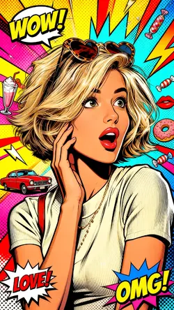 retro style comic