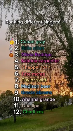 Ranking singers 🎤 !