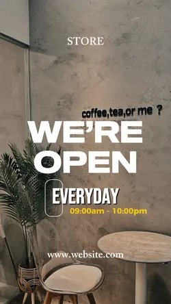 We are open