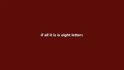 8 LETTERS