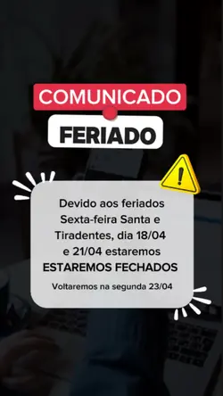 Aviso de Feriado
