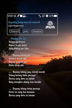 sayang jang marah"