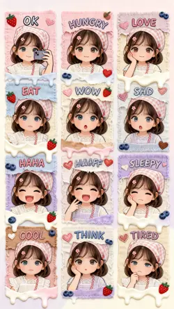 12 sticker milky