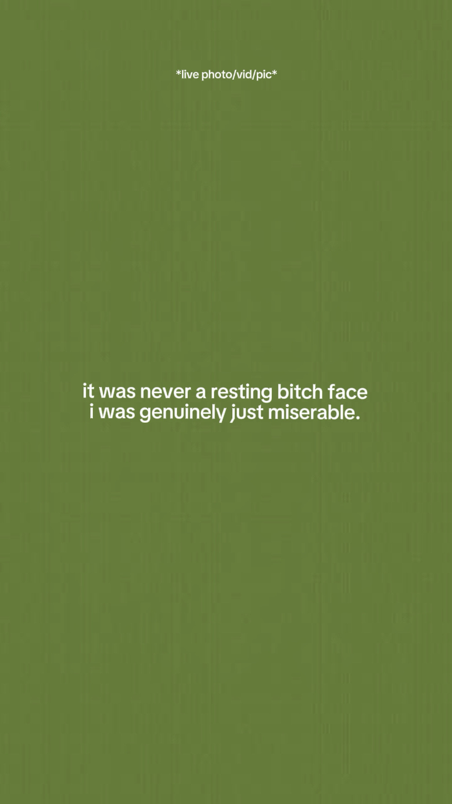 it was never a face