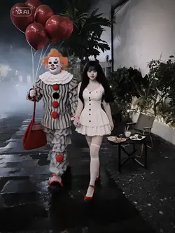 mẫu Halloween chú hề