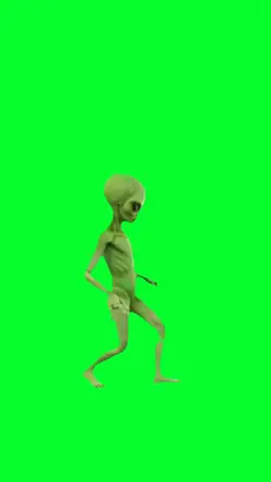 alien walking