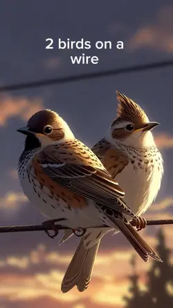2 birds on a wire 