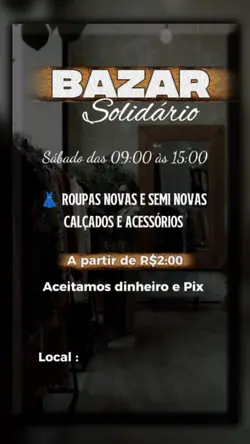 bazar solidário 