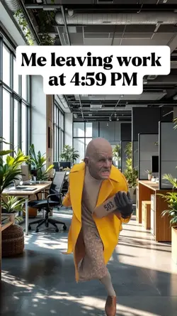 Me leaving work