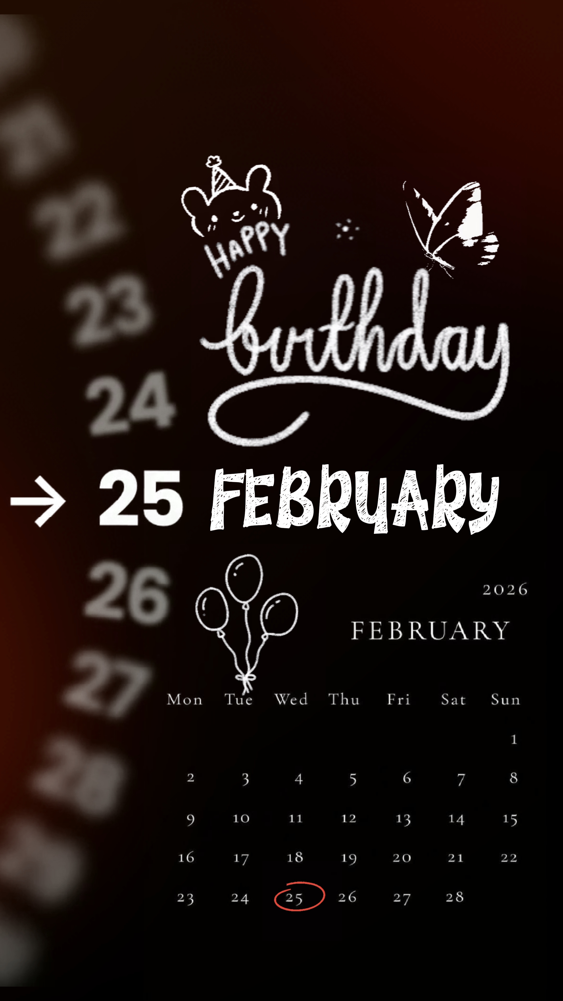 Cumpleaños 25 de febrero