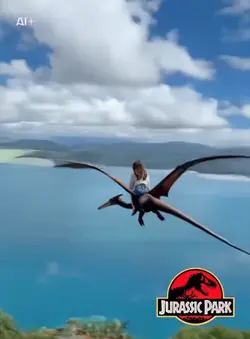 プテラノドンに乗る