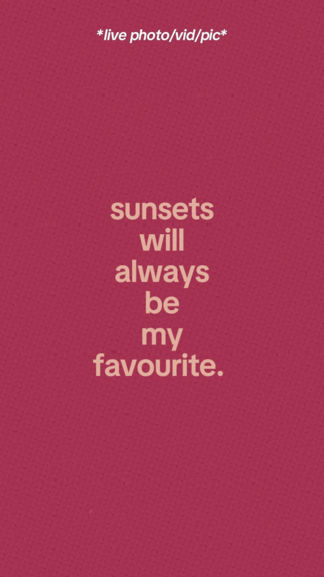 Sunset. 