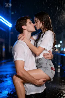 Couple in the Rain 
