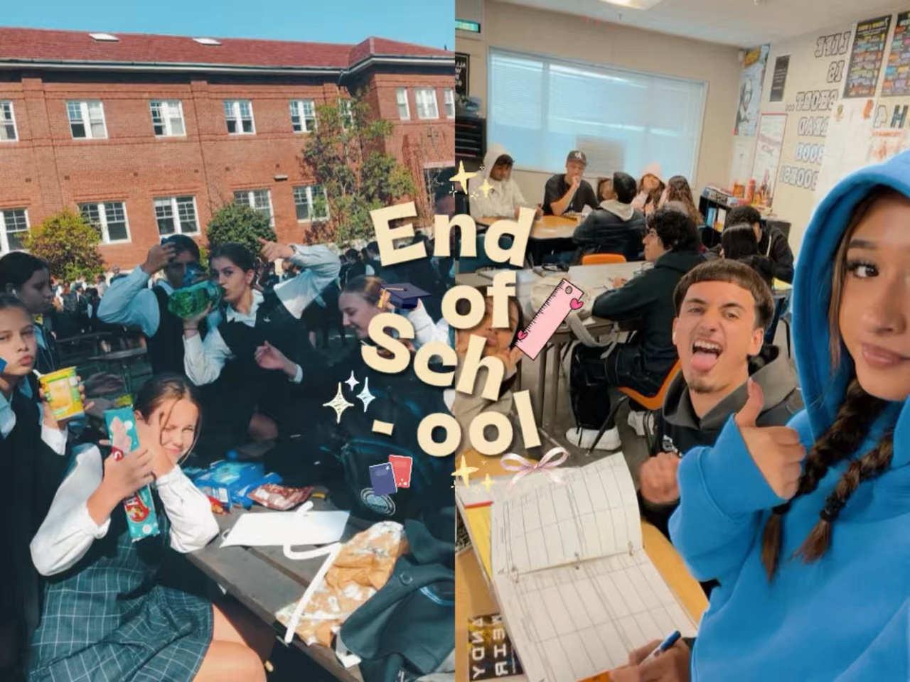 Momento de la foto de la escuela 