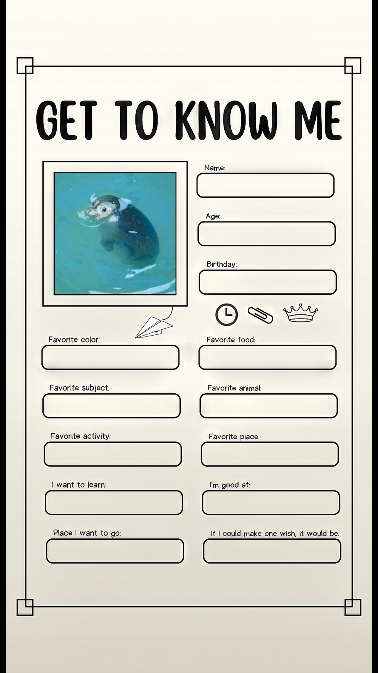 Get to know me