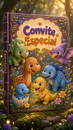 convite dino baby 