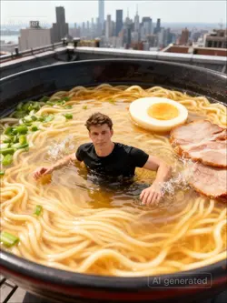 Ramen swimming