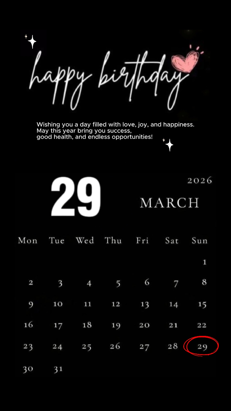 Anniversaire 29 mars