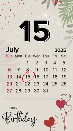 HBD 15 JULY 2025