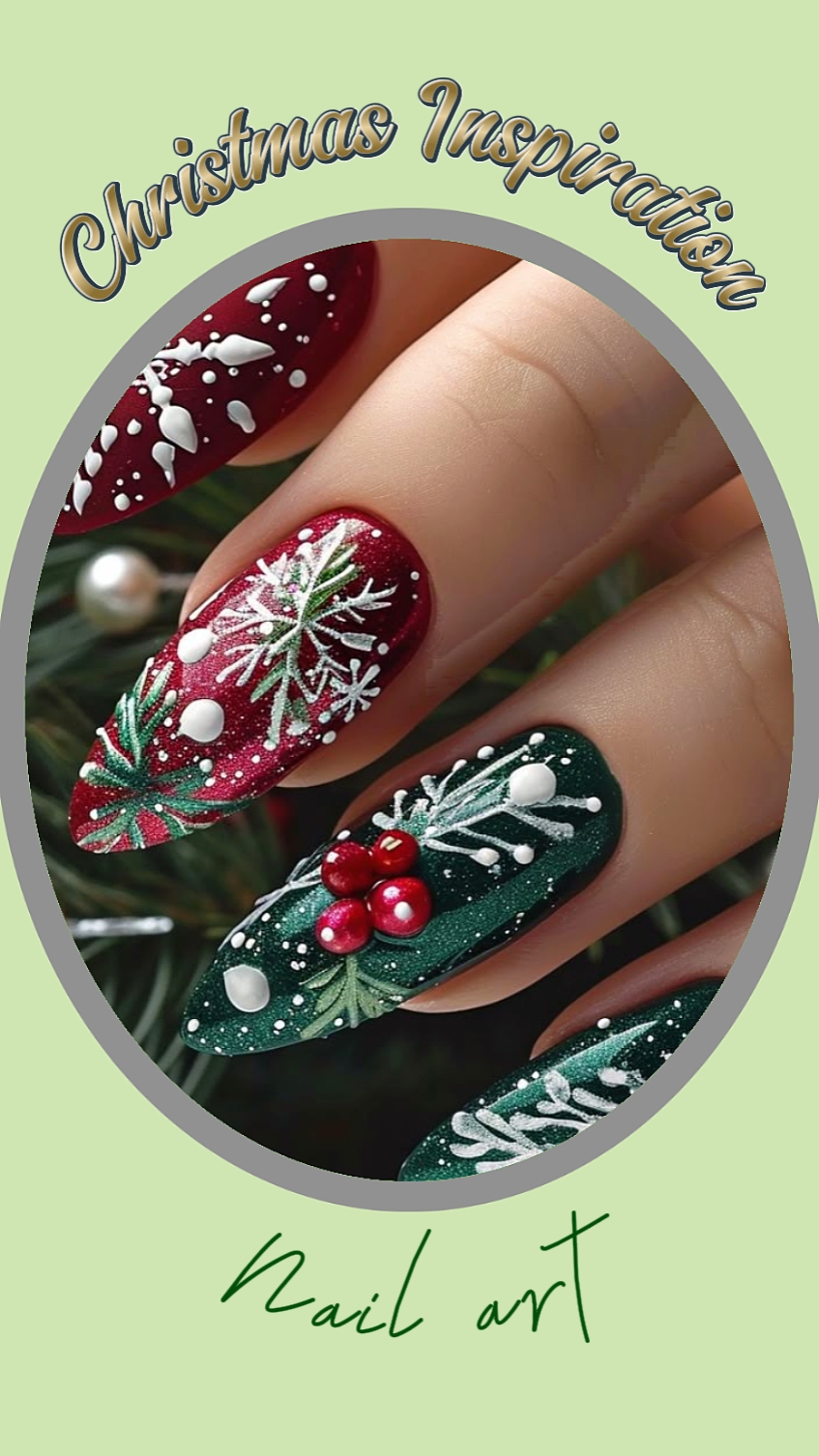 Arte De Uñas De Navidad