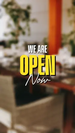 We are open 