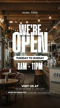 story : we are open 