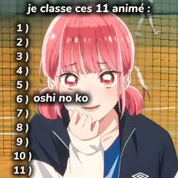 je classe ces animés