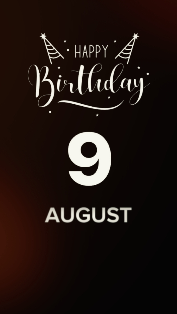 9 de agosto Aniversário 