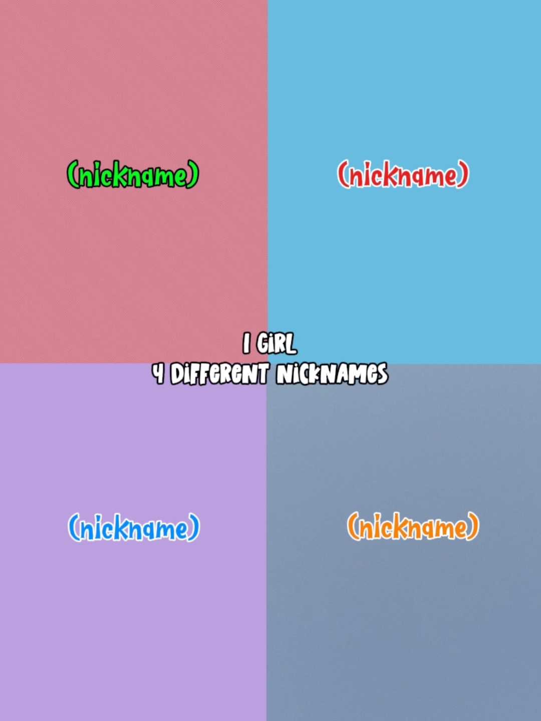 Apelidos diferentes