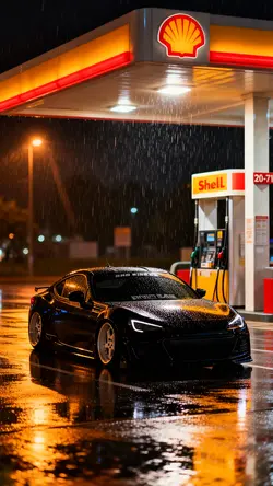CAR PARKED IN SHELL