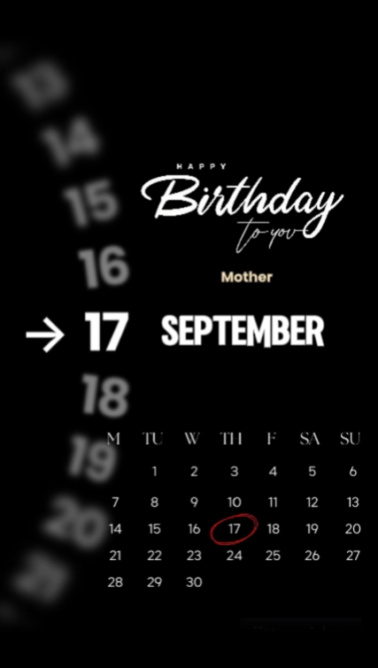 HBD MOM 17 SEPTEMBER