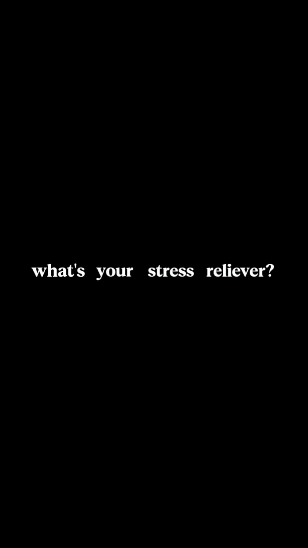 Stressabbau?