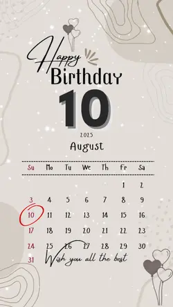 HBD 10 AUGUST 2025