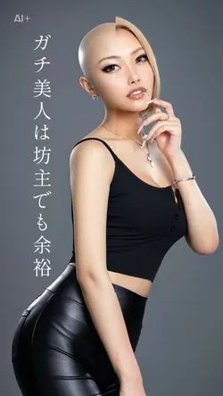 ガチ美人は坊主でも余裕