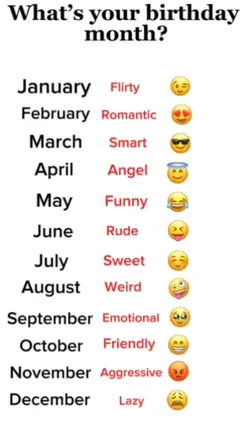 your birth month 