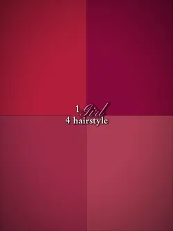 1Girl, 4Hairstyle 