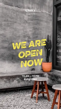 We Are Open Now