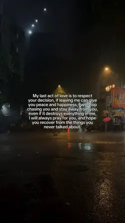 My last act of love