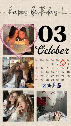 BIRTHDAY 3 OCTOBER