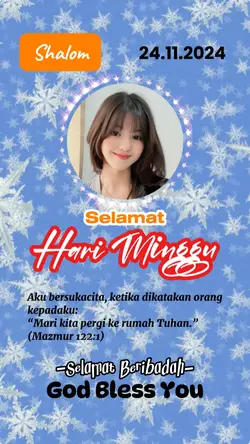 selamat hari Minggu 