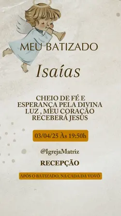 Meu Batizado CONVITE