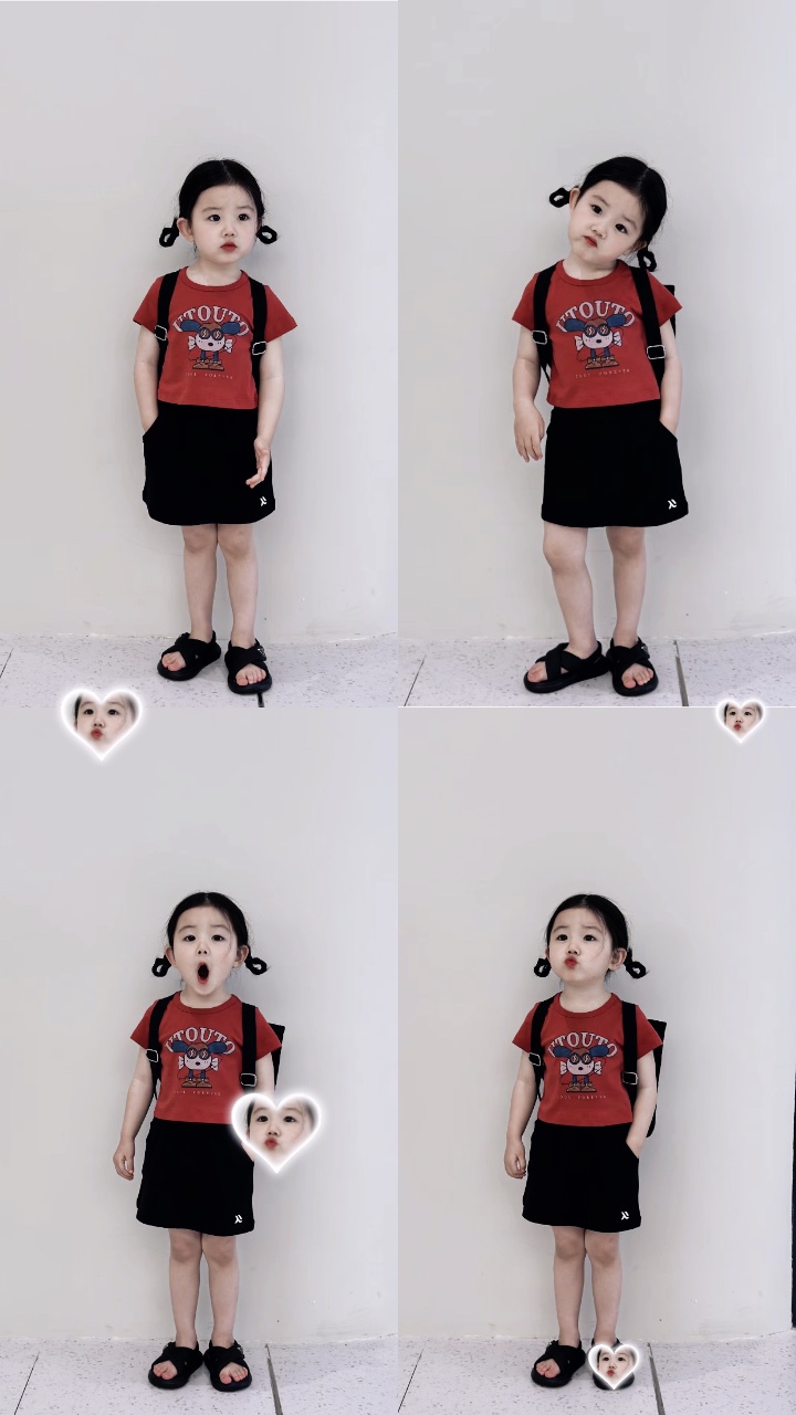 Tách 4 ảnh bé cute