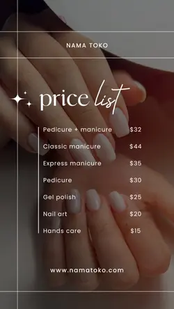 story : pricelist