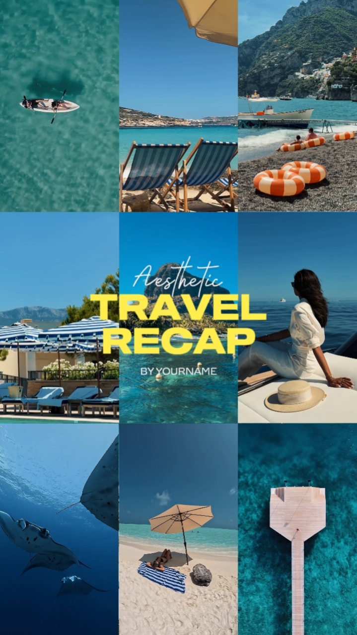 travel recap aesthet