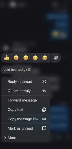 cold hearted girl.