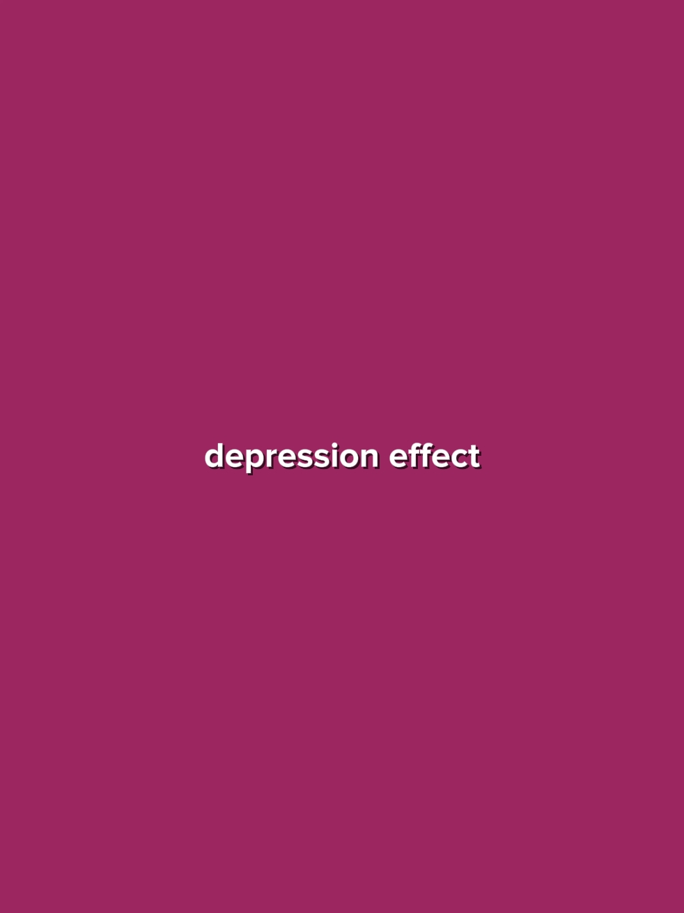 EFFET Dépression