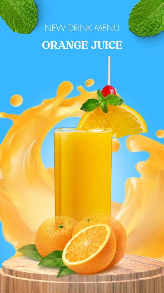 Promoção de suco de laranja