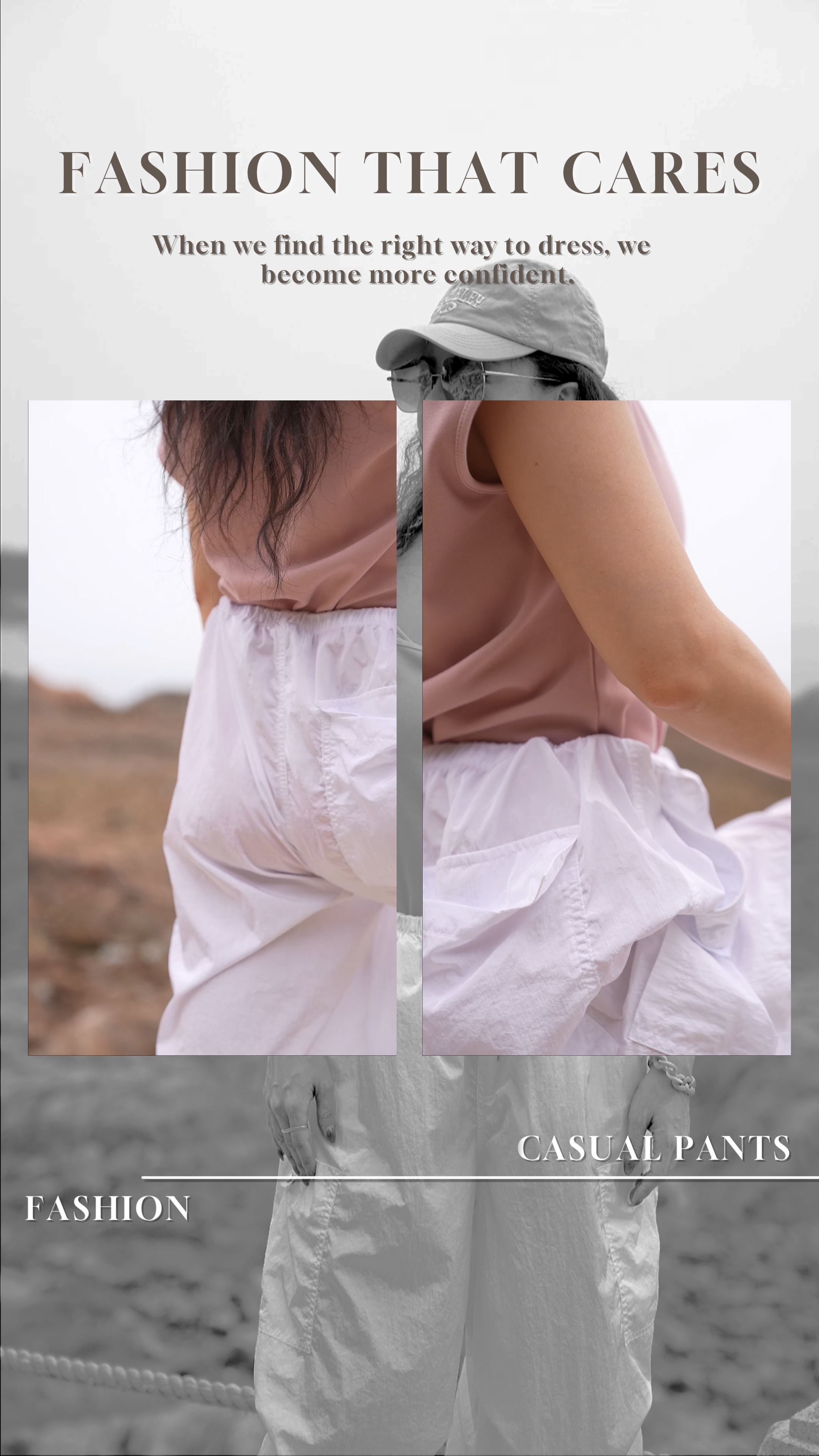 Anuncios template+costume+Casual pantalones + Simplicidad moderna + blanco