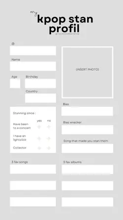 kpop stan profil